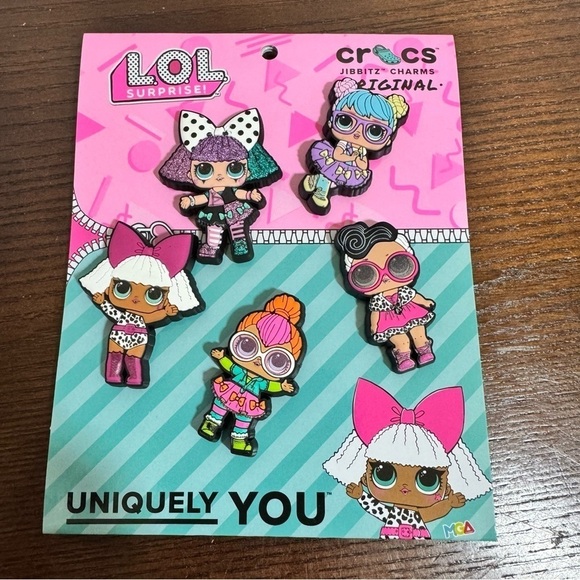 LOL Surprise Crocs Jibbitz Charms 5 piece Set - Multicolor - Picture 1 of 11